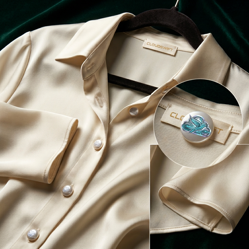 CloudSwift × CloudAI Silk Charmeuse Blouse